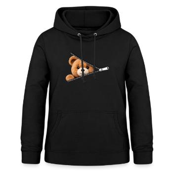 Niedlich Bär Süße und Charme Kind Frau Mann - Frauen Hoodie - Schwarz - Vorne - AI Model Female 172 light (172cm)