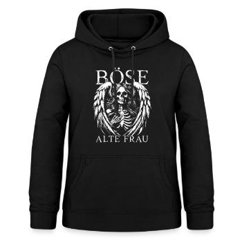 Böse alte Frau - Frauen Hoodie - Schwarz - Vorne - AI Model Female 172 light (172cm)