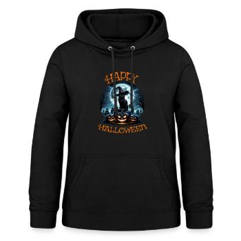 Scaredy Cat No Treats Just Halloween Tricks - Women's Hoodie - black - Front - AI Model Female 172 light (172cm)