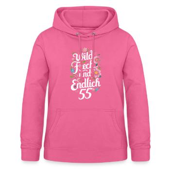 Geburtstagsgeschenk 55 Jahre Geburtstagskind - Frauen Hoodie - Pink - Vorne - AI Model Female 172 light (172cm)