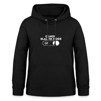 Mode canoë slalom - Sweat à capuche Femme - noir - Devant - AI Model Female 172 light (172cm)