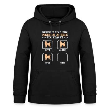 Hundebesitzer BEFEHLE SIND FÜR MEINEN AUSSIE EIN - Frauen Hoodie - Schwarz - Vorne - AI Model Female 172 light (172cm)