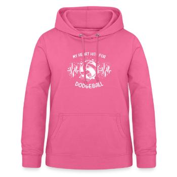ECG de ballon chasseur - Sweat à capuche Femme - rose - Devant - AI Model Female 172 light (172cm)
