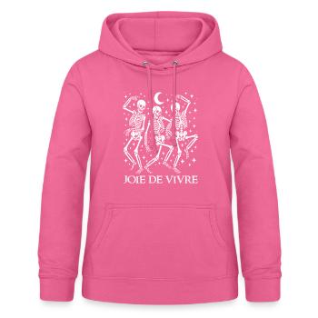 Lebensfreude Tanzende Skelette Halloween Französisch - Frauen Hoodie - Pink - Vorne - AI Model Female 172 light (172cm)