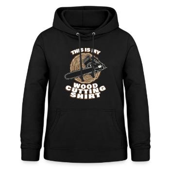 Fire Wood Chain Saw Chainsaws Chainsaw - Frauen Hoodie - Schwarz - Vorne - AI Model Female 172 light (172cm)