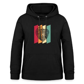 Schaf Moon Phases - Frauen Hoodie - Schwarz - Vorne - AI Model Female 172 light (172cm)
