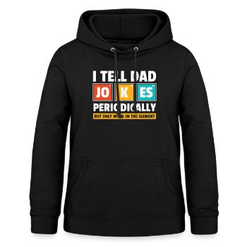 Des blagues de papa offrent périodiquement des pères geeks nerds - Sweat à capuche Femme - noir - Devant - AI Model Female 172 light (172cm)