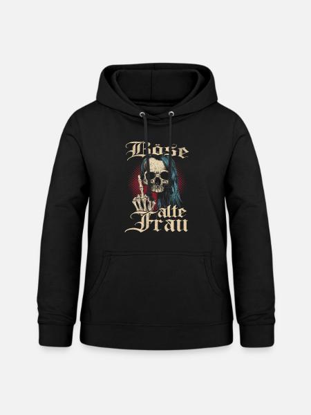 Böse Alte Frau - Frauen Hoodie - Schwarz
