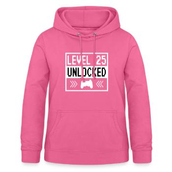 25. Geburtstag Level 25 unlocked - Frauen Hoodie - Pink - Vorne - AI Model Female 172 light (172cm)