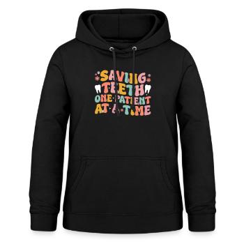 Hygiéniste dentaire Hygiène RDH - Sweat à capuche Femme - noir - Devant - AI Model Female 172 light (172cm)