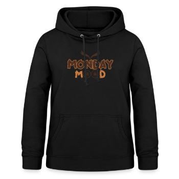 Monday Mood, Eule, Statement funny Montags Montag - Women's Hoodie - black - Front - AI Model Female 172 light (172cm)