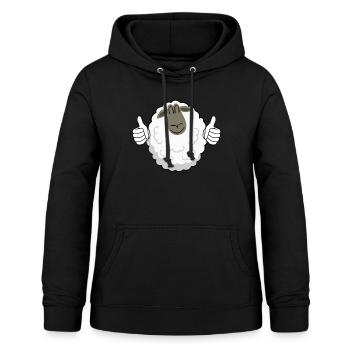 Pouce vers le haut Mouton - Sweat à capuche Femme - noir - Devant - AI Model Female 172 light (172cm)