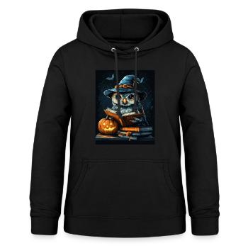 Halloween Geschenk Frauen Eule Männer Kinder Deko - Frauen Hoodie - Schwarz - Vorne - AI Model Female 172 light (172cm)