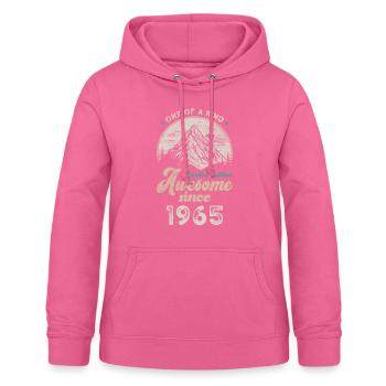1965 Anniversaire Berge - Sweat à capuche Femme - rose - Devant - AI Model Female 172 light (172cm)