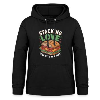 Sandwich Tag Belegter Toast Brötchen Sandwiches - Frauen Hoodie - Schwarz - Vorne - AI Model Female 172 light (172cm)