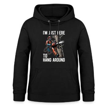 Arboriste Je suis juste ici pour traîner autour d’un grimpeur d’arbres - Sweat à capuche Femme - noir - Devant - AI Model Female 172 light (172cm)