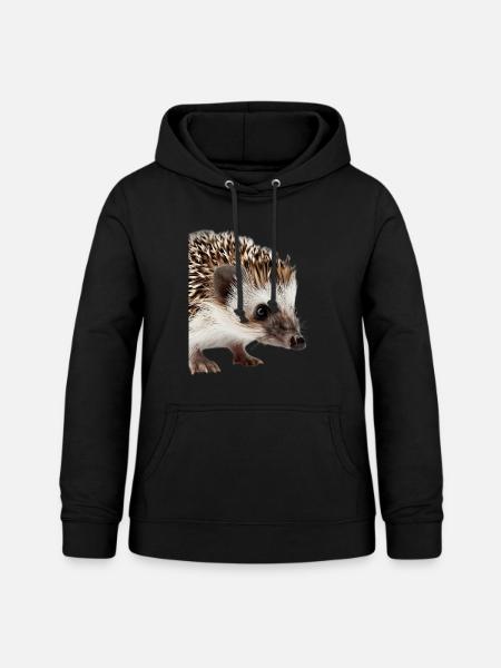 Igel - Frauen Hoodie - Schwarz