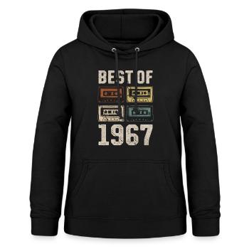 Best Of 1967 Geburtstag Kassette - Frauen Hoodie - Schwarz - Vorne - AI Model Female 172 light (172cm)