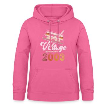 Vintage 2003 Geburtstag Kassette Bleistift - Frauen Hoodie - Pink - Vorne - AI Model Female 172 light (172cm)