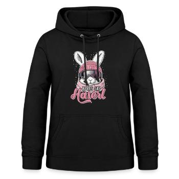 Après Ski Haserl Skifahrerin Apres Ski Party Damen - Frauen Hoodie - Schwarz - Vorne - AI Model Female 172 light (172cm)