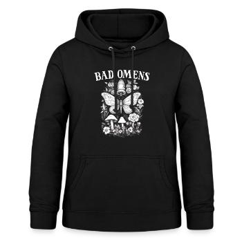 Bad Omens Cottagecore Moth Bad Omens - Frauen Hoodie - Schwarz - Vorne - AI Model Female 172 light (172cm)