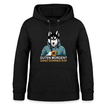 Guten Morgen Ganz Dünnes Eis - Frauen Hoodie - Schwarz - Vorne - AI Model Female 172 light (172cm)