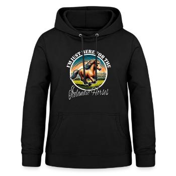 Funny Icelandic Horse Sayings - Women's Hoodie - black - Front - AI Model Female 172 light (172cm)
