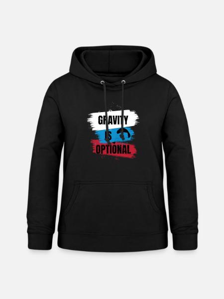 Gravity Is Optional – Paragliding Freedom - Frauen Hoodie - Schwarz