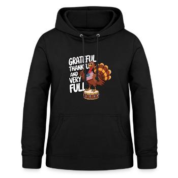 Lustiger Thanksgiving Truthahn - Frauen Hoodie - Schwarz - Vorne - AI Model Female 172 light (172cm)