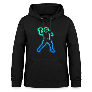 Joueurs de football américain Football masculin Enfants - Sweat à capuche Femme - noir - Devant - AI Model Female 172 light (172cm)