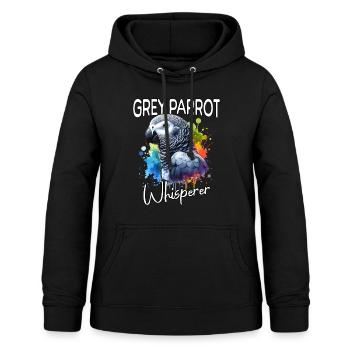 Graupapagei Flüsterer - Frauen Hoodie - Schwarz - Vorne - AI Model Female 172 light (172cm)