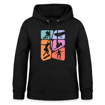 Skaten Skateboarder Skater Skateboard Mädchen - Frauen Hoodie - Schwarz - Vorne - AI Model Female 172 light (172cm)