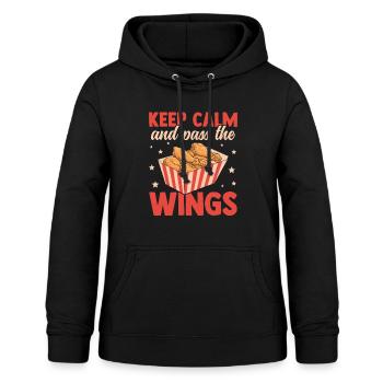 Knusprige Flügel Hot Chicken Wings - Frauen Hoodie - Schwarz - Vorne - AI Model Female 172 light (172cm)