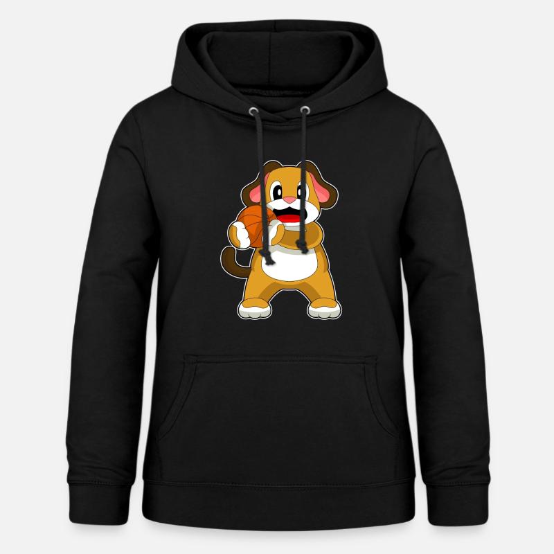 Chien Basketteur Basketteur - Sweat à capuche Femme - noir
