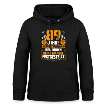 89 Jahre Hauptuntersuchung 89. Geburtstag - Frauen Hoodie - Schwarz - Vorne - AI Model Female 172 light (172cm)
