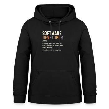 Software Developer - Crafting the Future with Code - Women's Hoodie - black - Front - AI Model Female 172 light (172cm)
