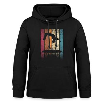 Backflip Salto Akrobatik Parkour Turnen Geschenk - Frauen Hoodie - Schwarz - Vorne - AI Model Female 172 light (172cm)