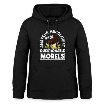 Pilzsammler Mit Fragwürdigen Morcheln - Frauen Hoodie - Schwarz - Vorne - AI Model Female 172 light (172cm)