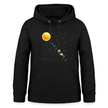 Planeten Wissenschaft Physik Universum Sonne - Frauen Hoodie - Schwarz - Vorne - AI Model Female 172 light (172cm)