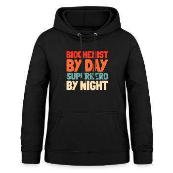 Biochemiker - Frauen Hoodie - Schwarz - Vorne - AI Model Female 172 light (172cm)