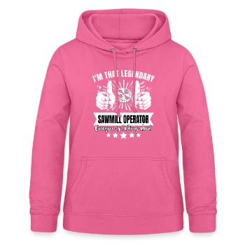 Légende légendaire de l’ouvrier de scierie - Sweat à capuche Femme - rose - Devant - AI Model Female 172 light (172cm)