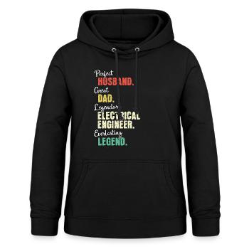 Elektroingenieur Papa - Frauen Hoodie - Schwarz - Vorne - AI Model Female 172 light (172cm)