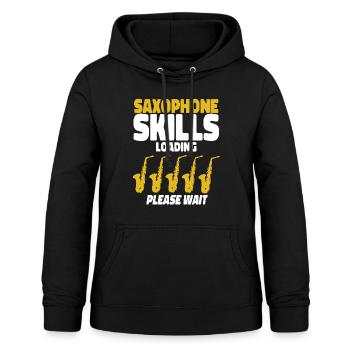 Saxophone Saxophone Skills Loading - Women's Hoodie - black - Front - AI Model Female 172 light (172cm)