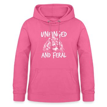 Unhinged And Feral Raccoon Trash Panda Unhinged - Frauen Hoodie - Pink - Vorne - AI Model Female 172 light (172cm)