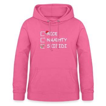 Schöne freche Skibidi-Toiletten-Weihnachts-Skibidi - Frauen Hoodie - Pink - Vorne - AI Model Female 172 light (172cm)
