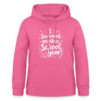 I Survived Another School Year – Teacher Student - Women's Hoodie - pink - Front - AI Model Female 172 light (172cm)