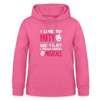 Citation de comédies musicales - Sweat à capuche Femme - rose - Devant - AI Model Female 172 light (172cm)