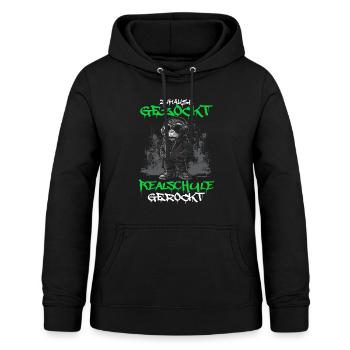 Zuhause gezockt Realschule gerockt Schulabschluss - Frauen Hoodie - Schwarz - Vorne - AI Model Female 172 light (172cm)