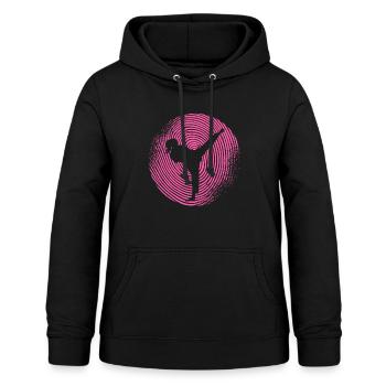 Taekwondo Kampfsport Fingerabdruck Damen Karate - Frauen Hoodie - Schwarz - Vorne - AI Model Female 172 light (172cm)