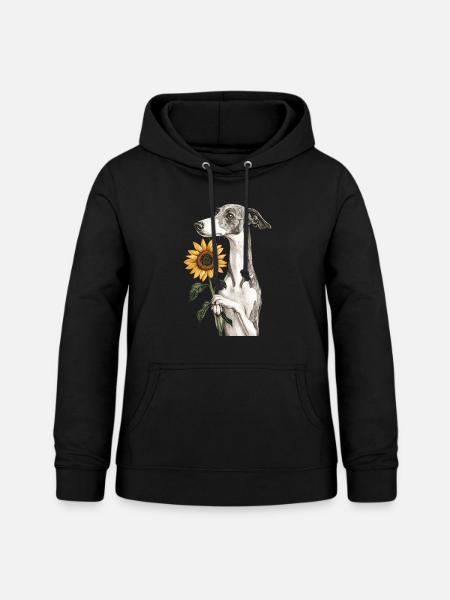 Windhund - Frauen Hoodie - Schwarz